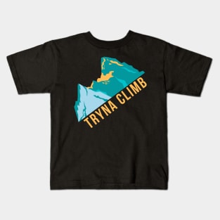 Tryna Rock Climbing Kids T-Shirt